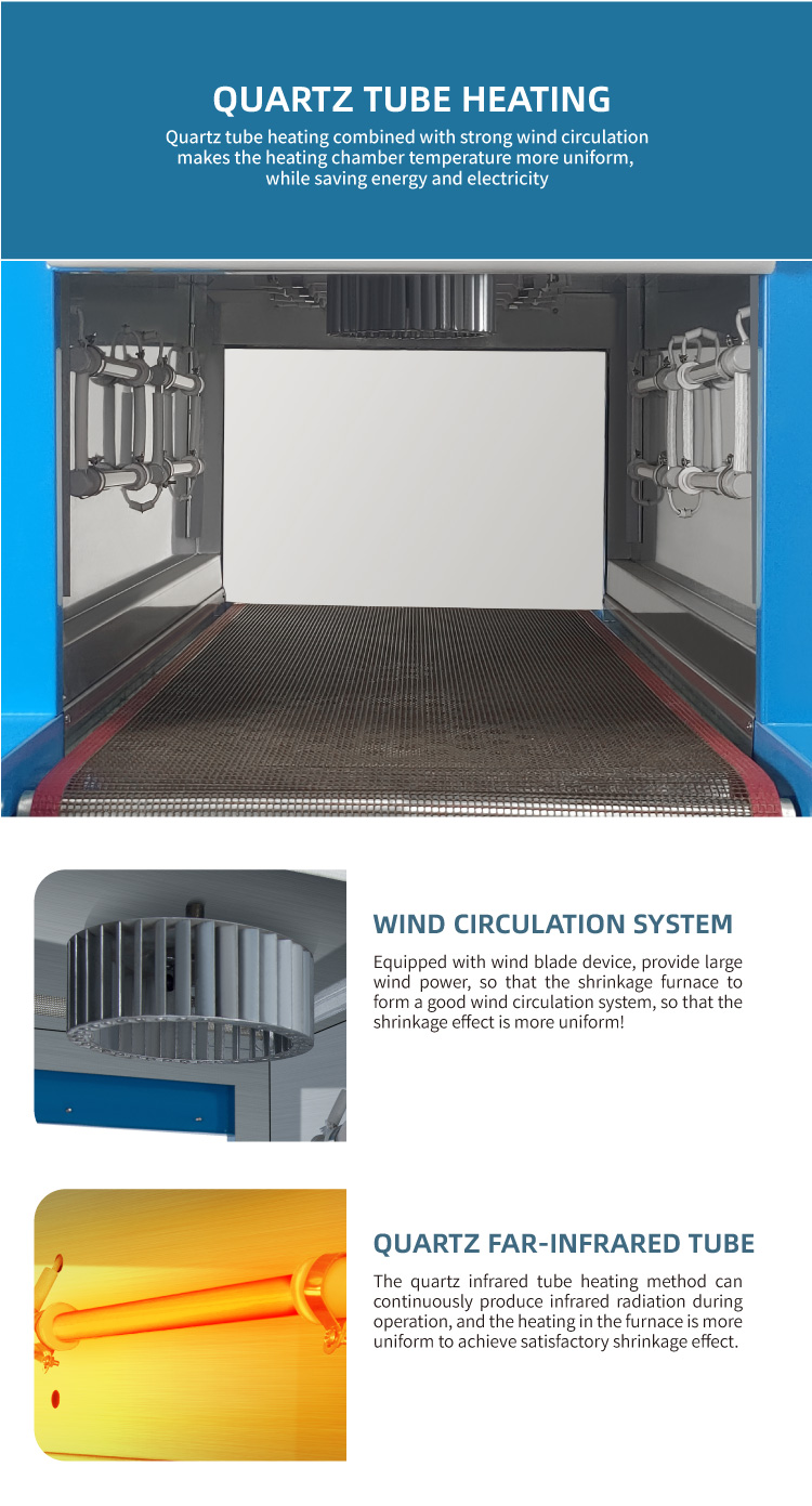 t&uacute;nel termorretr&aacute;ctil con transportador