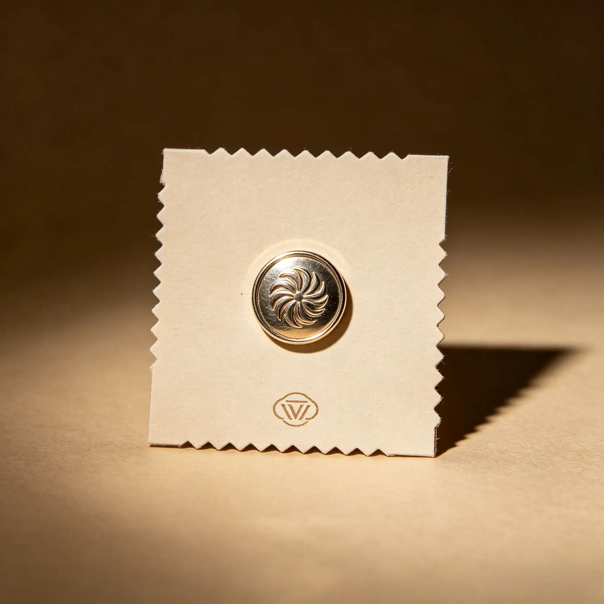 metal badge with card