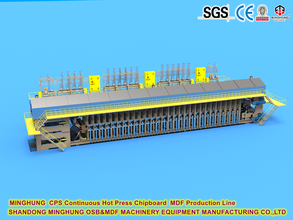 CPS uzluksiz issiq press PB OSB MDF ishlab chiqarish liniyasi