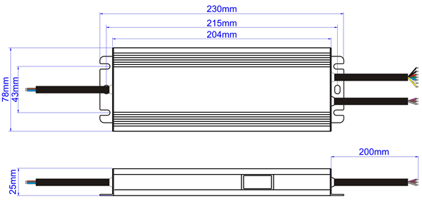 Tamanho dos drivers de LED 80W 96W 100W 120W RGBCW DMX
