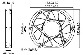172x50x25mm DC-L&uuml;fterzeichnung
