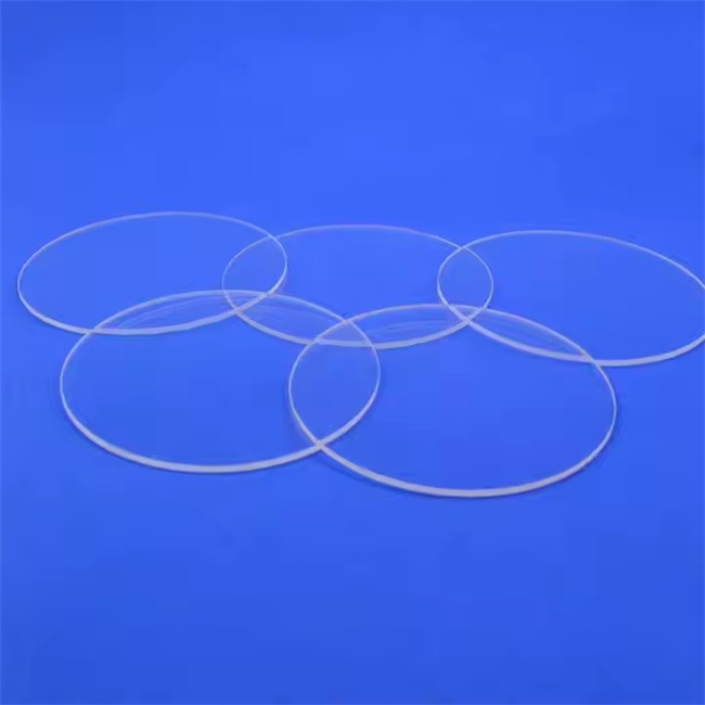 Lastra di vetro al quarzo circolare ottico da 1 mm 2 mm 3 mm
