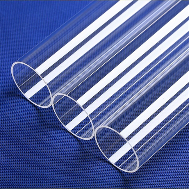 Tubo de vidrio de cuarzo transparente para tratamiento de gases residuales de 3-300 mm