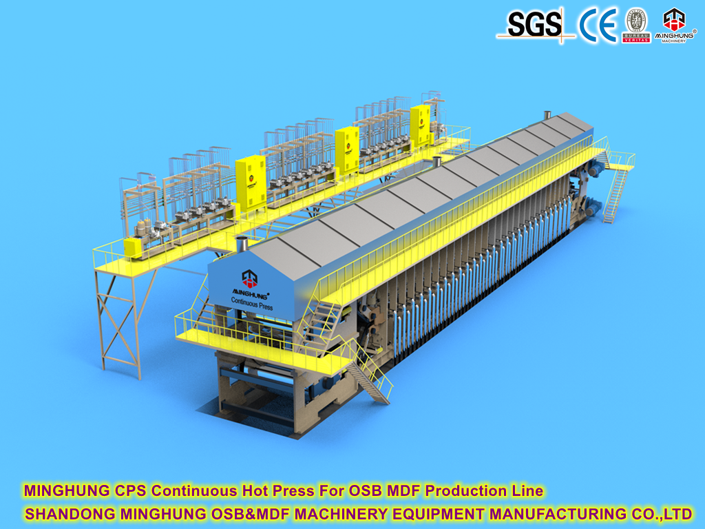 PB MDF үчүн үзгүлтүксүз басуу, OSB HDF өндүрүү линиясын