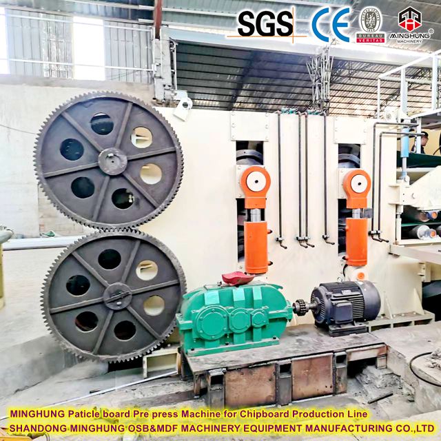 Ligne de production de panneaux de particules de machine de pr&eacute;-presse de panneaux de particules MINGHUNG