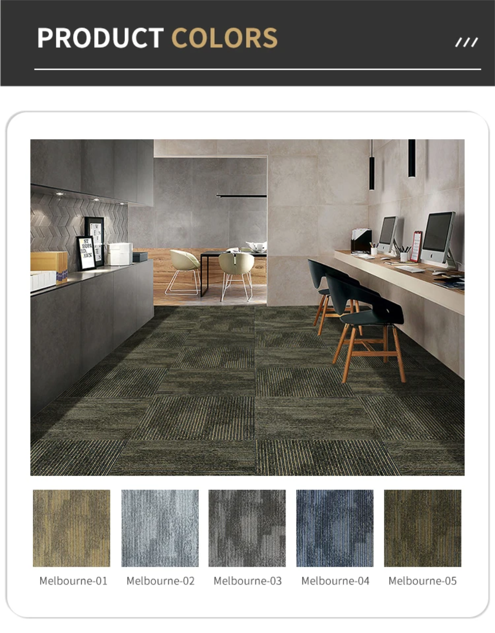 pasadyang Nylon PP Office Carpet Tile 