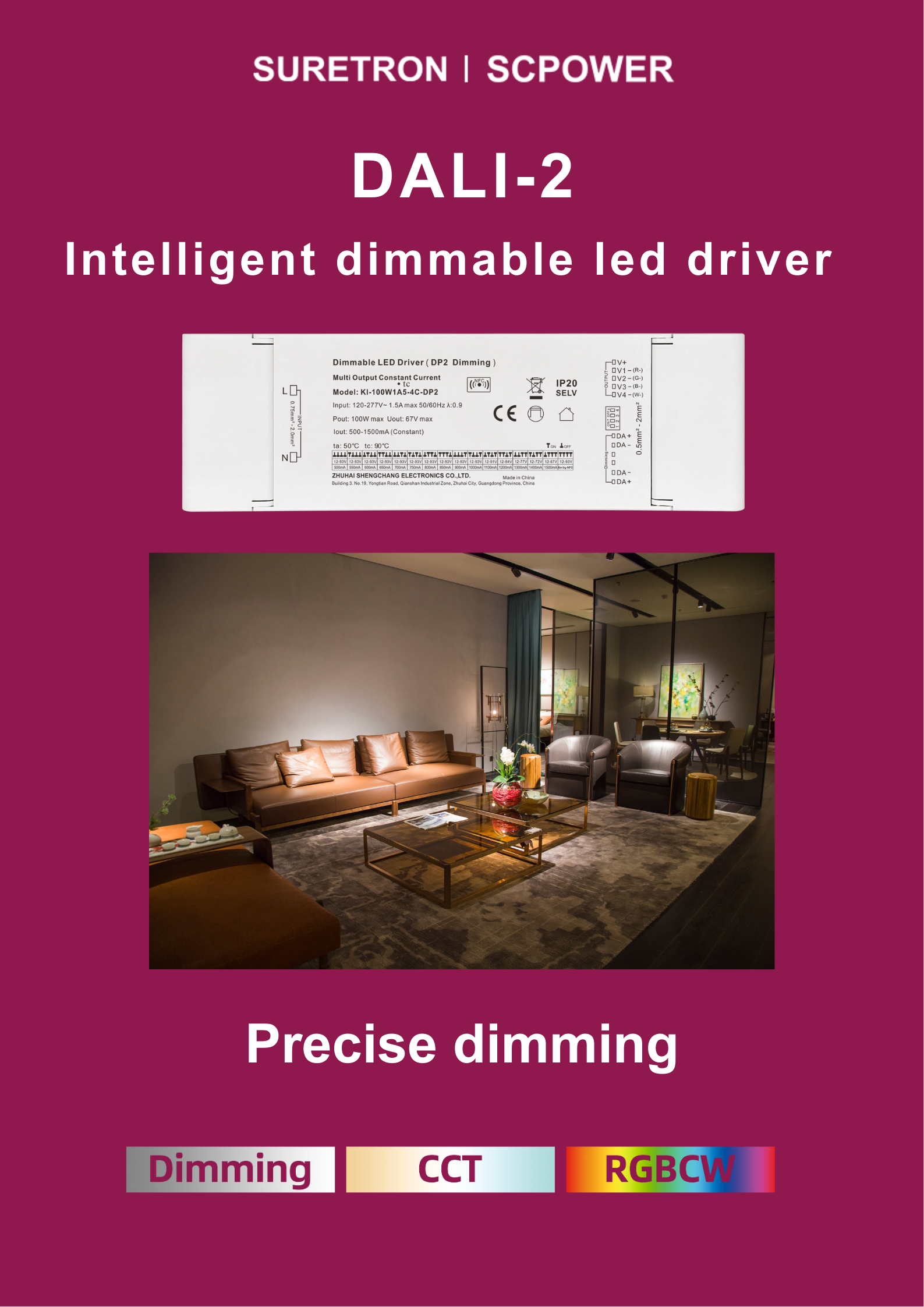 Suretron Dali-2 Smart Power Supply με ακριβή μείωση
