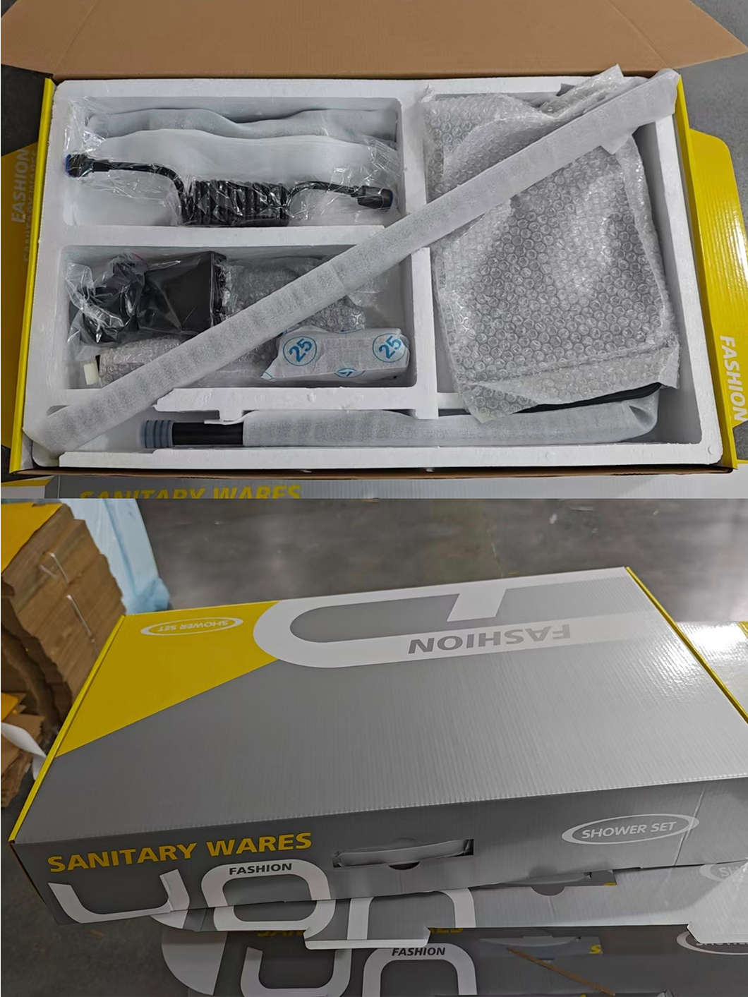 Қатты жезден жасалған заманауи шыны сұр душқа арналған шүмек