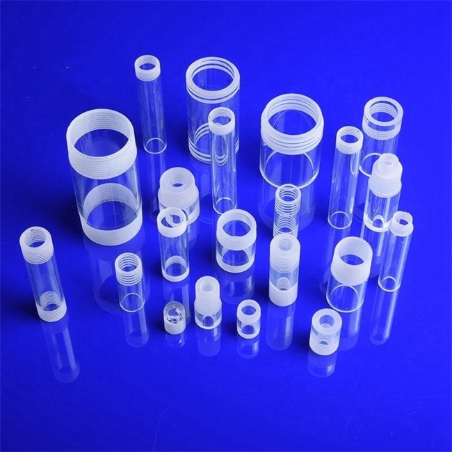 Tube de verre de quartz filet&eacute; de haute puret&eacute;