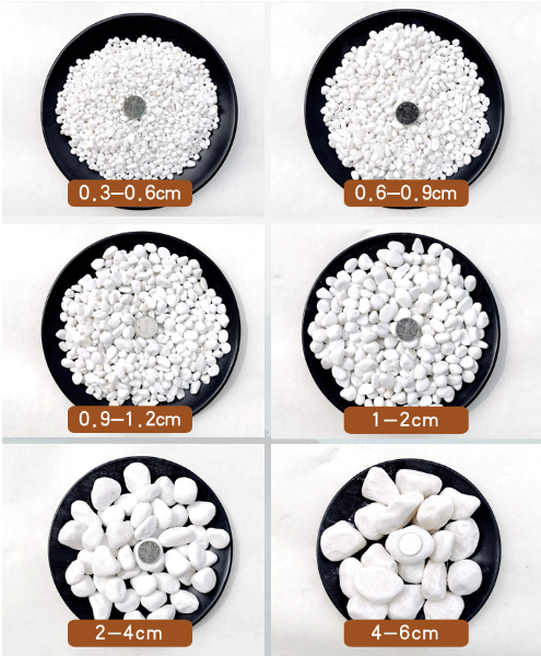Smooth Pebbles for Home and Garden Decoration حصى ناعمة لتزيين المنزل والحديقة