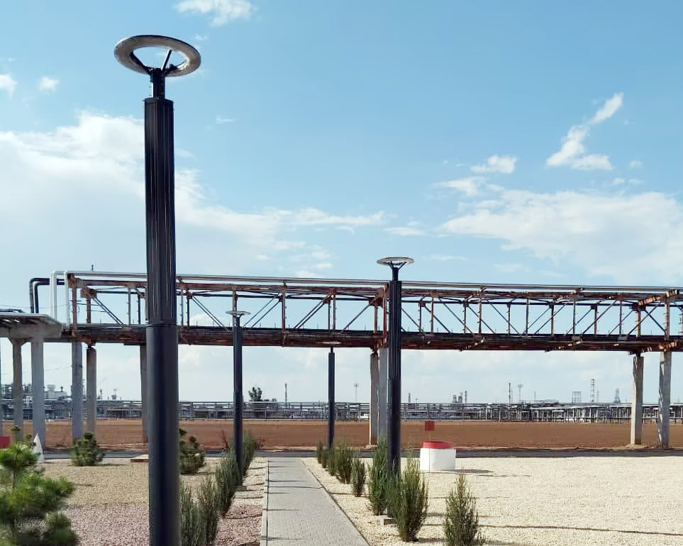 圆柱形太阳能 LED 花园灯沙特阿拉伯