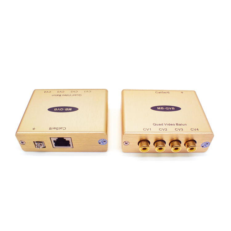 【M-QVB】Balun de v&iacute;deo cu&aacute;druple Cat5e/6 NTSC/PAL/SECAM