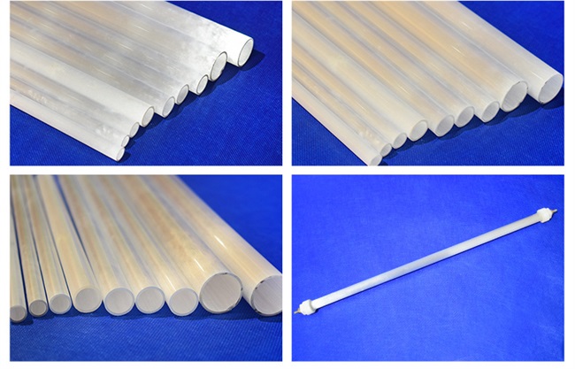 불투명 유백색 석영 튜브