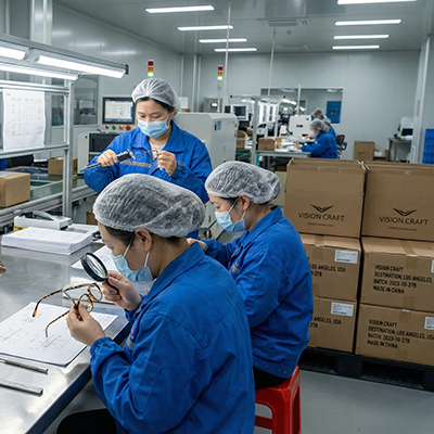 OEM ODM eyewear mass production quality control shipping
