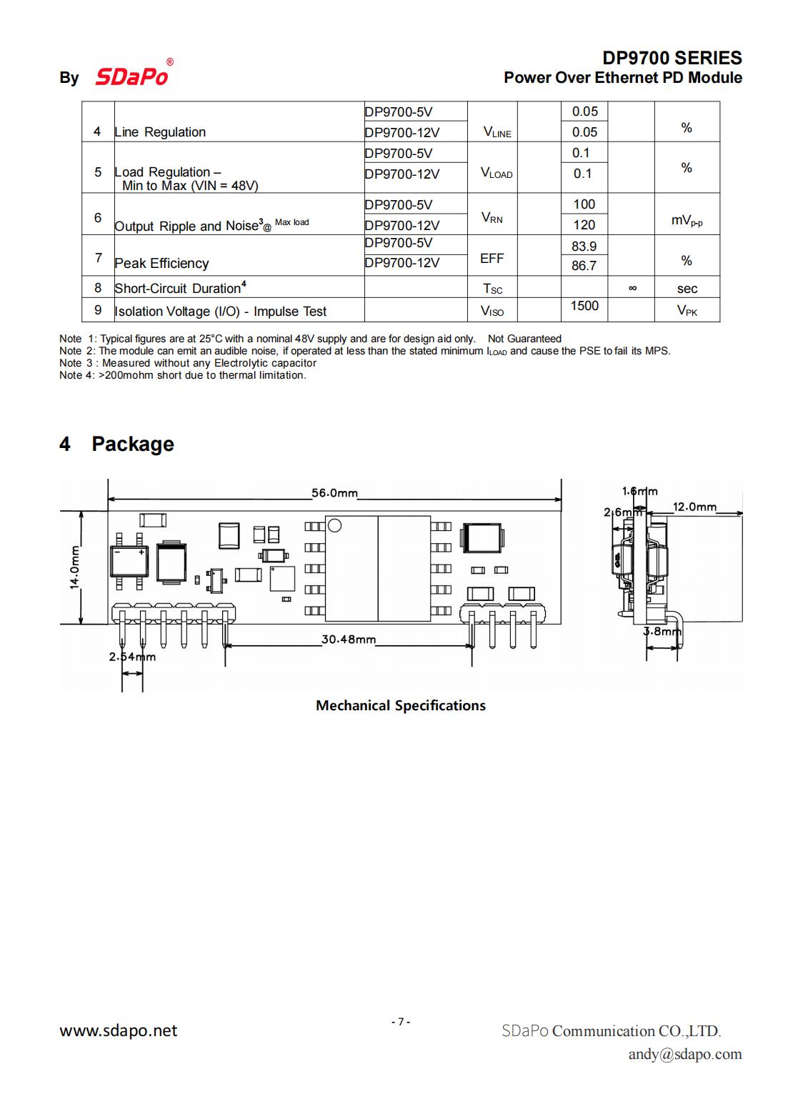 DP9700 Datasheet_07 DP9700 Veri Sayfası_07