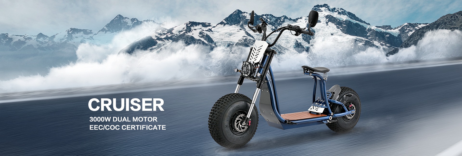 Citycoco-Roller mit 3000 W EWG-Doppelmotor