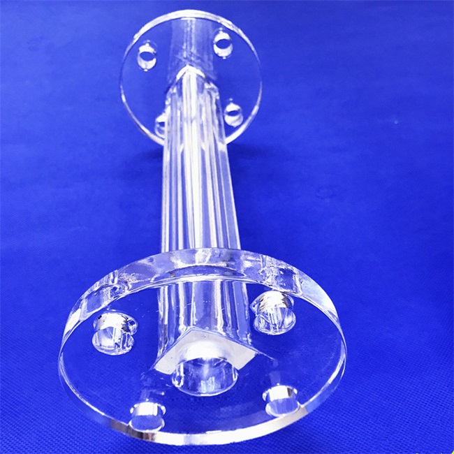 Tube en verre de quartz &agrave; bride