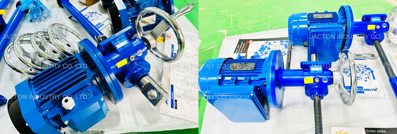 Gato de tornillo el&eacute;ctrico con engranaje helicoidal (1)