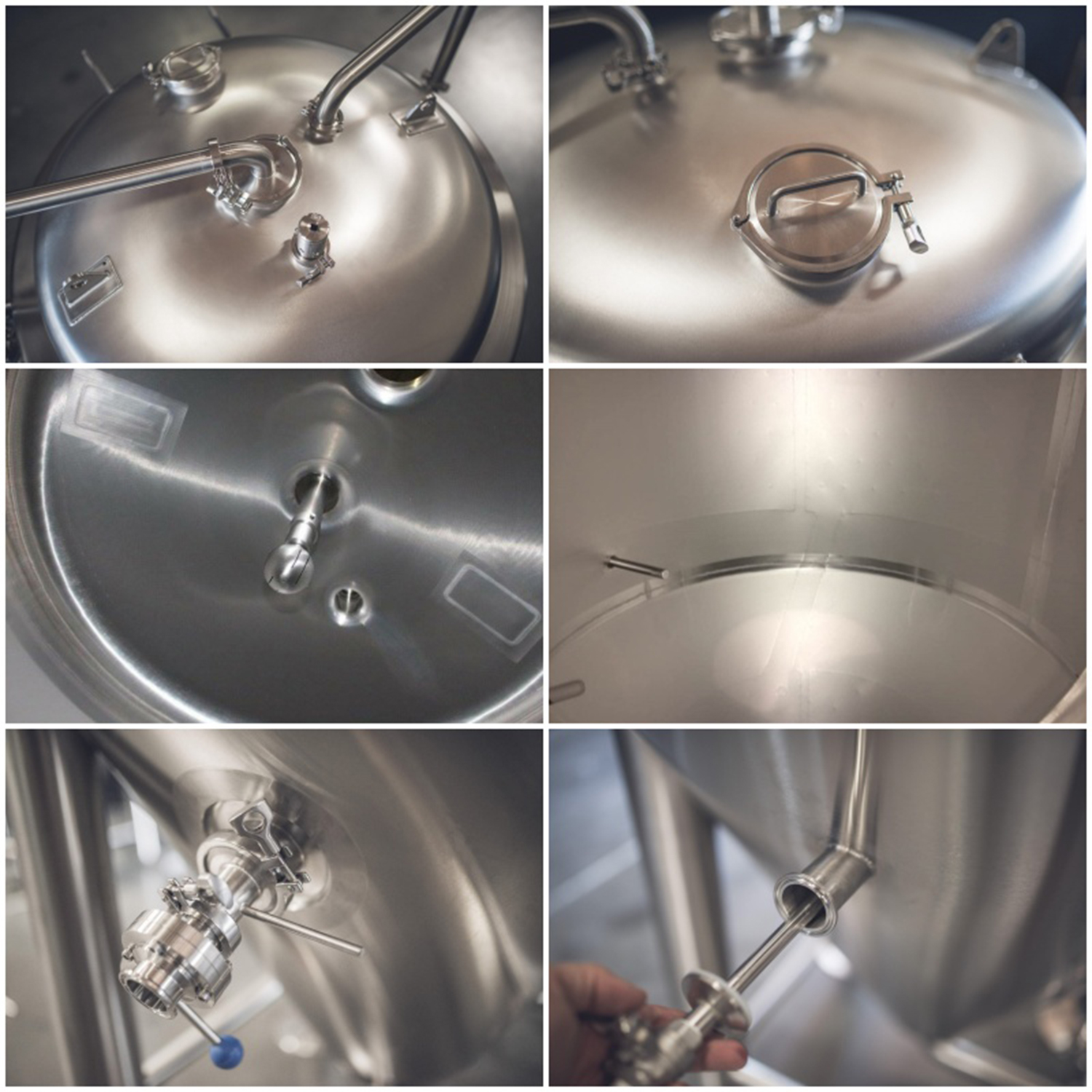 スタック水平明るいビール タンク