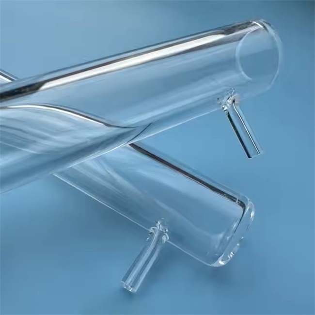 مكثف توجيه زجاج الكوارتز الشفاف للمختبر