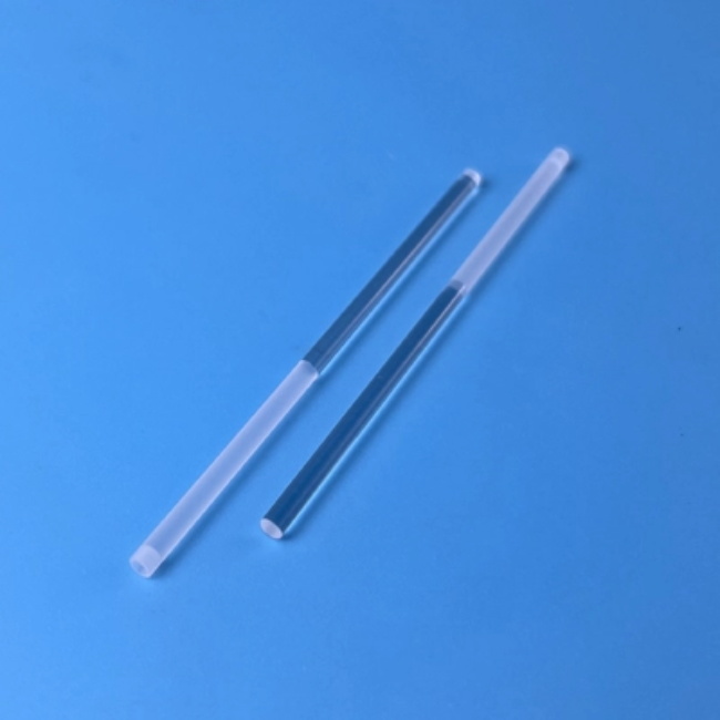 Tige de quartz capillaire semi-polie sur mesure