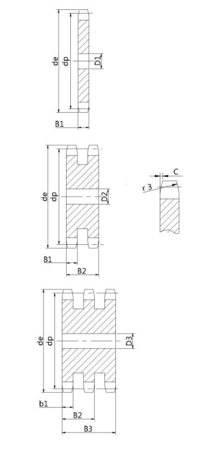 Anti-Rust Surface Blackening Treatment Sprocket Anti-Rust Surface Blackening Treatment Sprocket