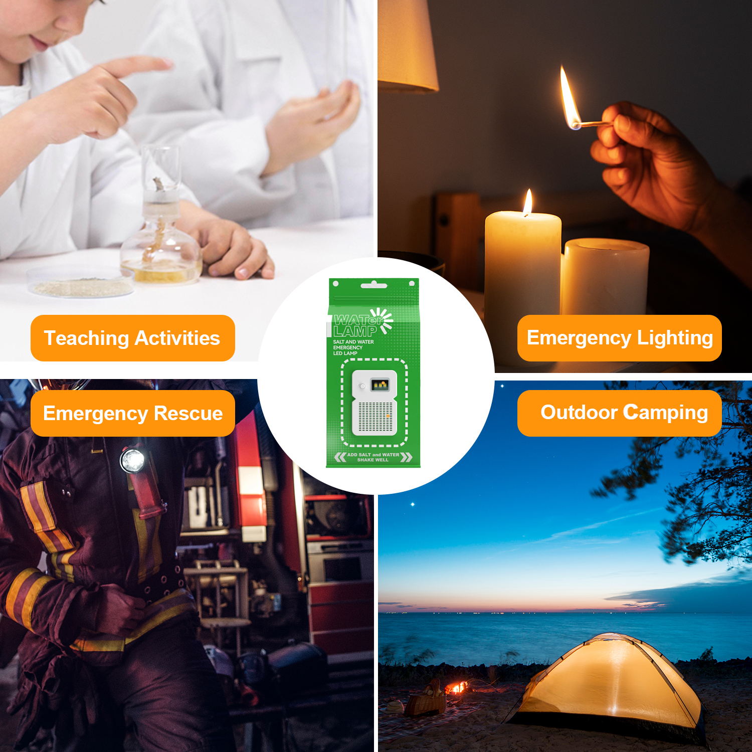 Single LED Light Salt Water Lamp sa Berde (7)