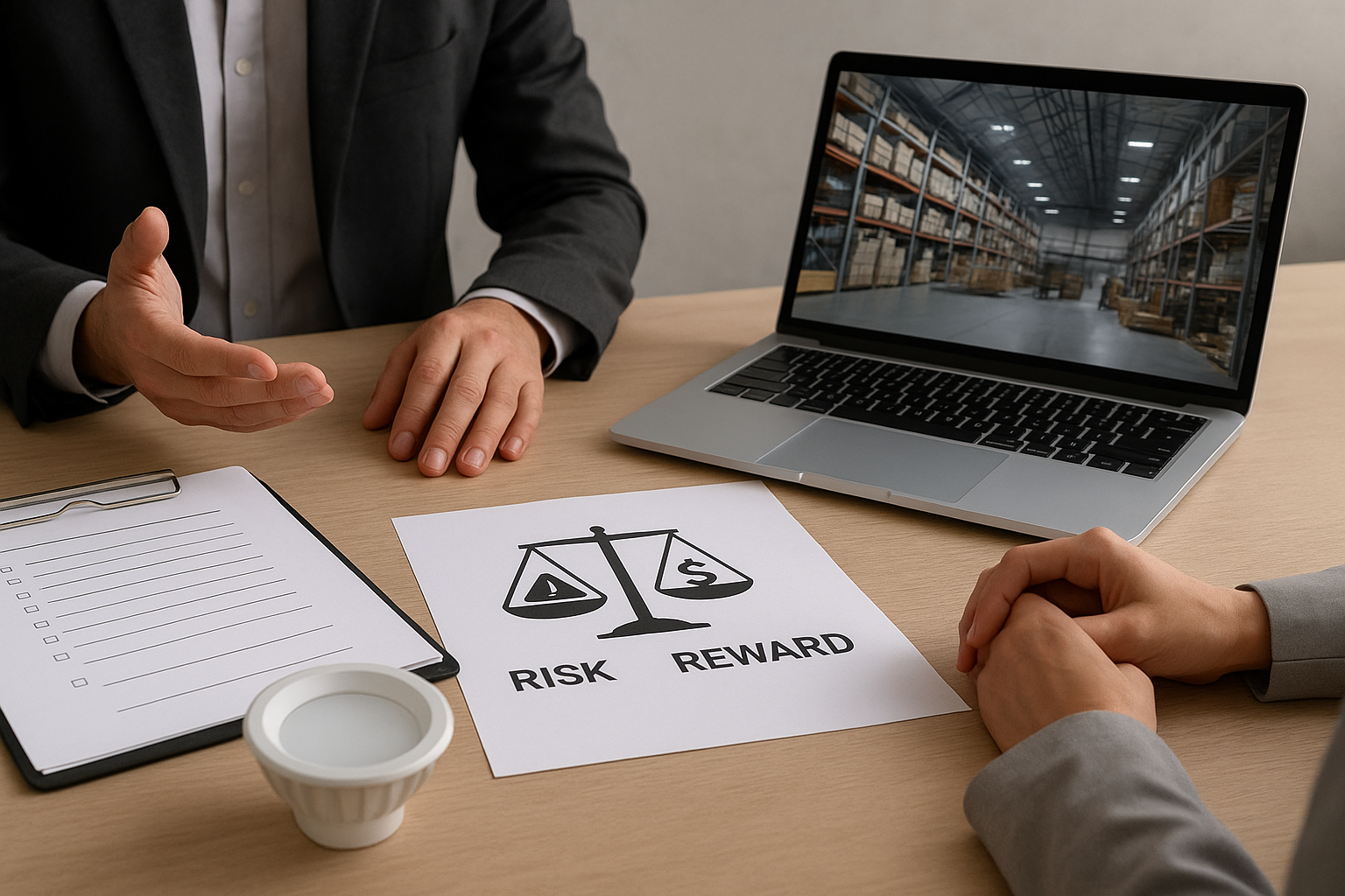 פגישה עסקית בהערכת סיכון CKD/SKD לעומת תגמול עבור אספקת תאורת פאנל LED