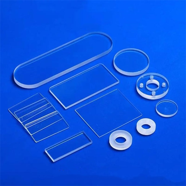 Placa de vidro de s&iacute;lica fundida com transmiss&atilde;o infravermelha