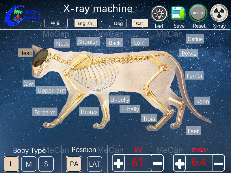 Paʻi paʻi o ka mīkini x ray portable 5kw no ka pōpoki