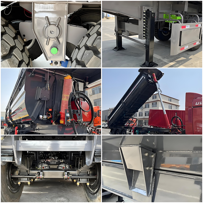Heavy Duty Self Rear Dump Tipping Semi Trailer Schwerlast-Selbstkipper-Sattelauflieger