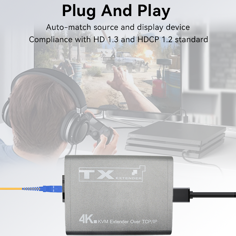 M-HF100U-4K Extensor de Fibra KVM 4K 20KM HD+