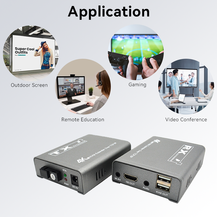 M-HF100U-4K Extensor de Fibra KVM 4K 20KM HD+