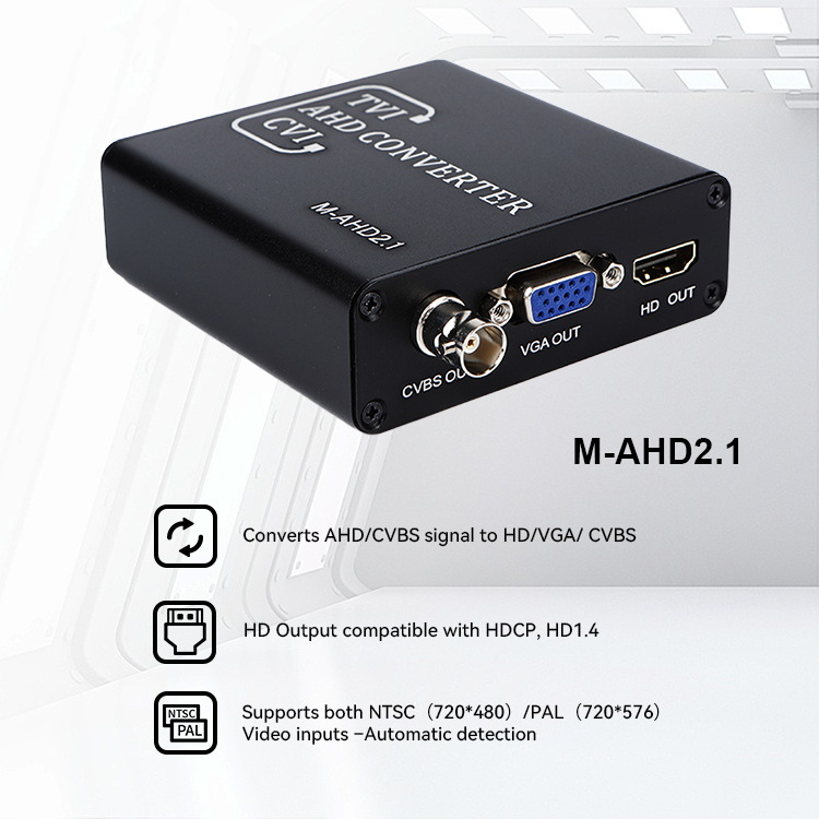 Convertisseur M-AHD2.1 AHD/TVI/CVI/CVBS vers HD/VGA/CVBS