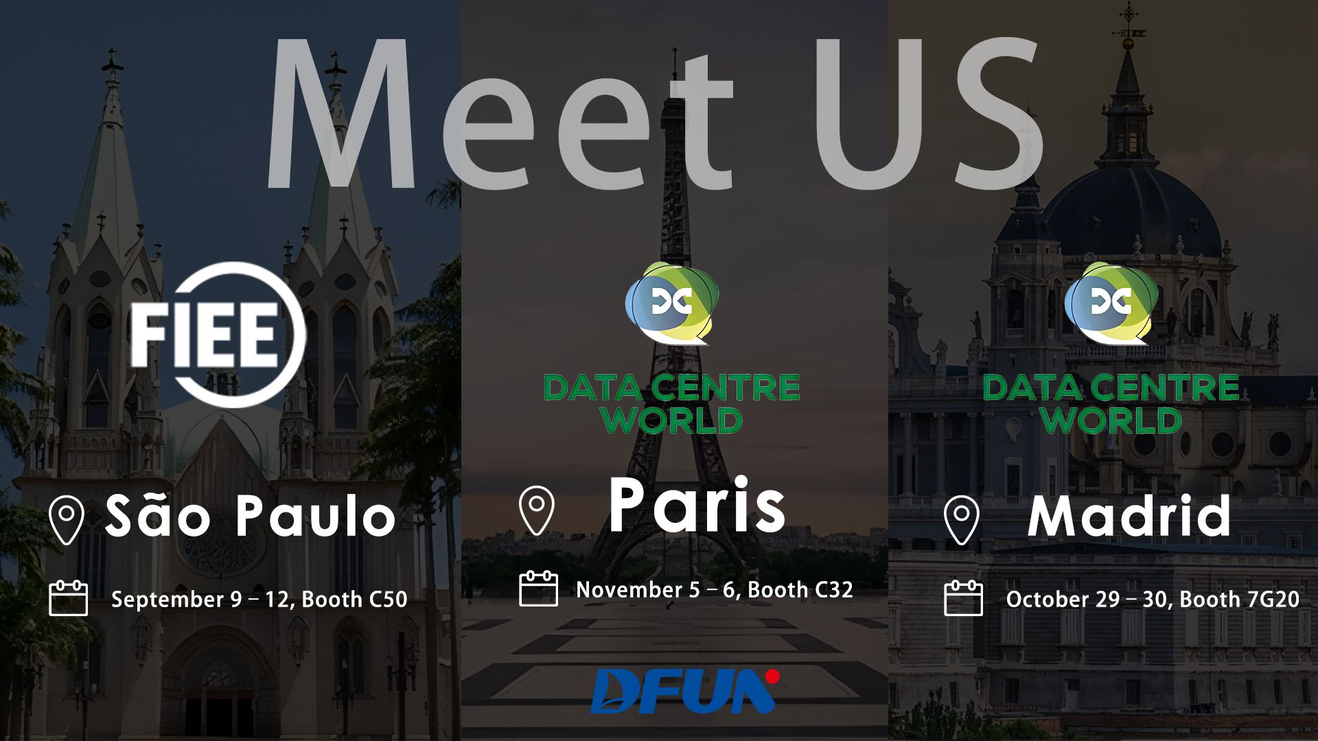 Dfun assister&agrave; &agrave; tr&egrave; mostre mundiali: FIEE in Brasile u 9-12 settembre, DCW Madrid u 29-30 ottobre, &egrave; DCW in Parigi u 5-6 nuvembre.