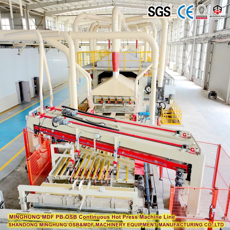 خط آلة الضغط الساخن المستمر MINGHUNG MDF PB OSB