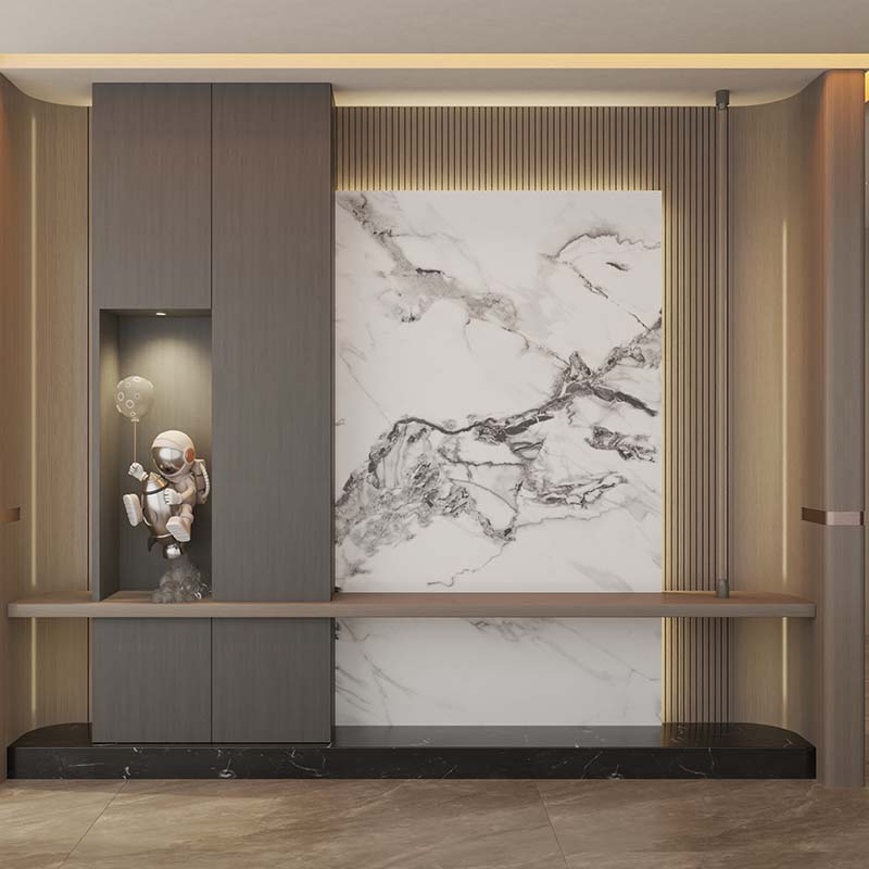 WPC-Riffelwandpaneel f&uuml;r LOBBY