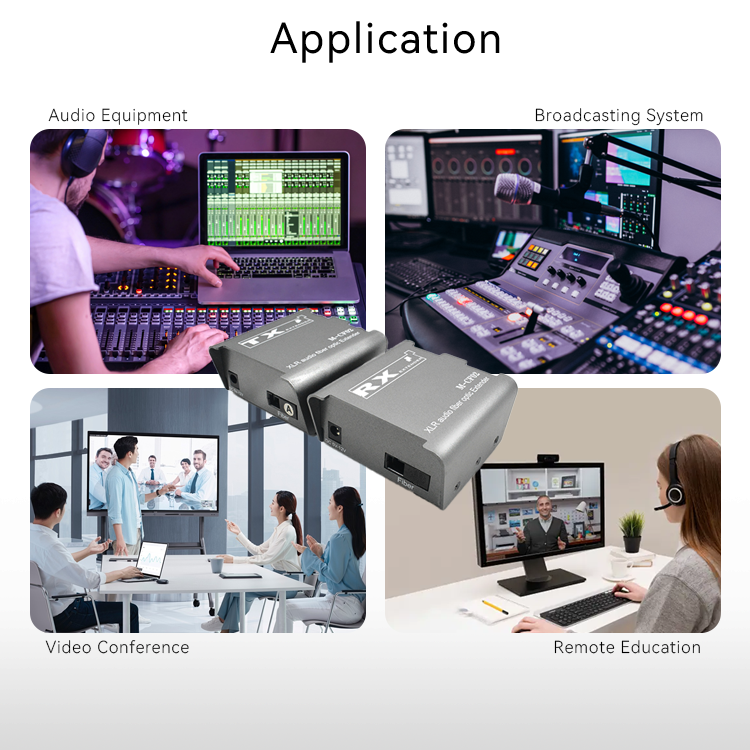 【M-CF02】Extensor de fibra de audio XLR bidireccional digital