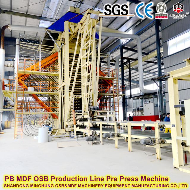 MINGHUNG PB MDF OSB &Ouml;n&uuml;m&ccedil;ilik lini&yacute;asynyň &ouml;ň&uuml;nden bas&yacute;an maşyn