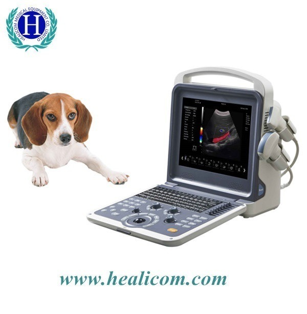 Escáner de ultrasonido veterinario portátil Doppler color digital completo de diagnóstico médico HVET-10
