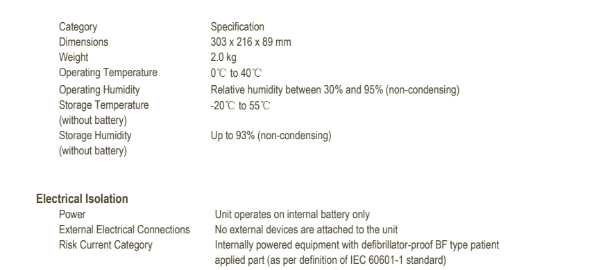 Avtomatik Xarici Defibrilatorun Spesifikasiyası1