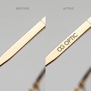 Marcos de gafas de metal personalizados OEM ODM con opciones de grabado de logotipo