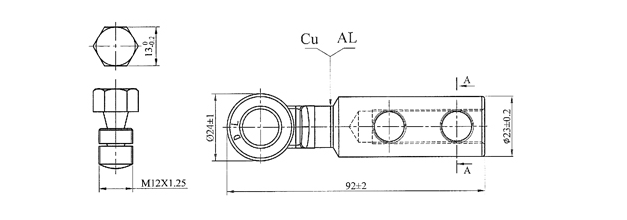 DTLL Bolt Type Bimetal Cable Lug DTLL