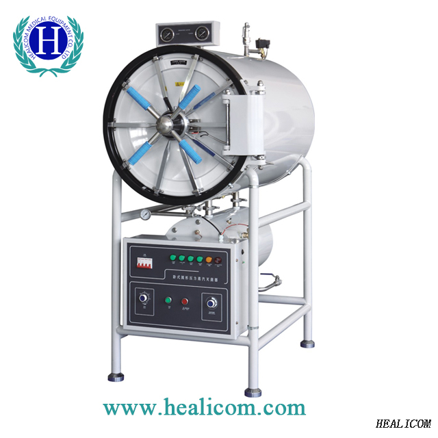 Autoclave de uso hospitalario HS-200A Esterilizador de vapor de presión cilíndrica horizontal 200L
