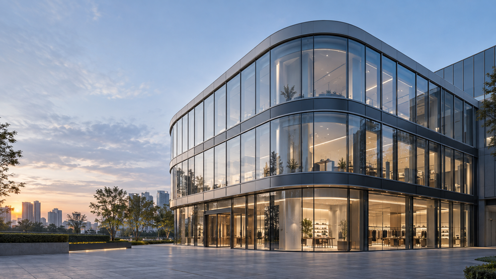 Проект стеклянной навесной стены здания Zhongyin Plaza 3