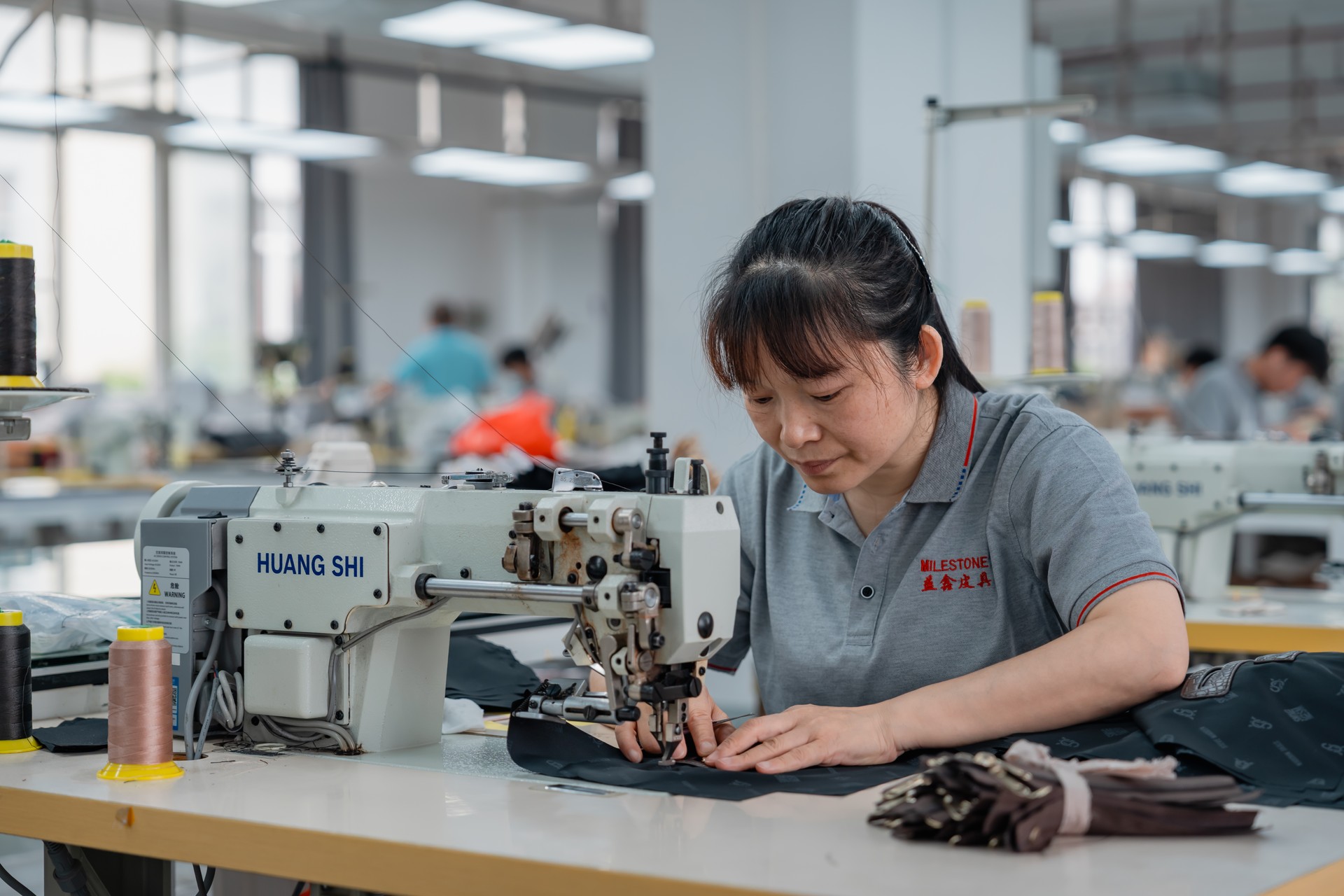 Industrial Tote Bag Production in Milestone's China Factory