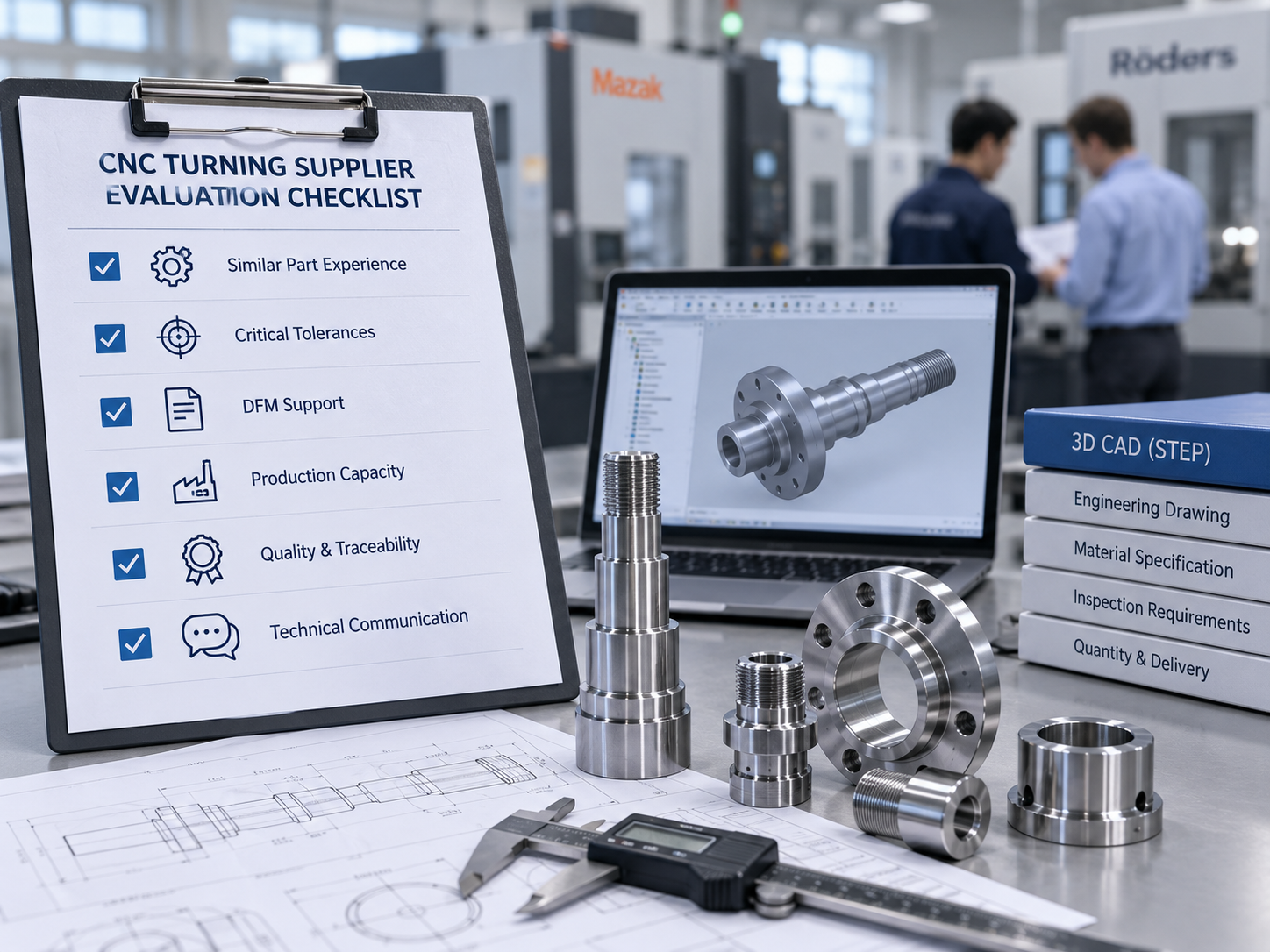 Checkliste zur Bewertung von CNC-Drehlieferanten f&uuml;r Prototypen, Produktionsbearbeitung und OEM-Beschaffung.png