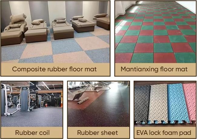 Zone de tapis de sol de s&eacute;curit&eacute; EPDM
