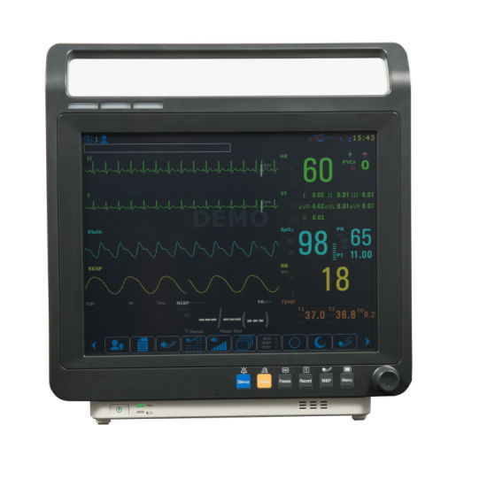 (MS-8800S) Monitor de paciente multiparamétrico con pantalla táctil ECG de 12 pulgadas