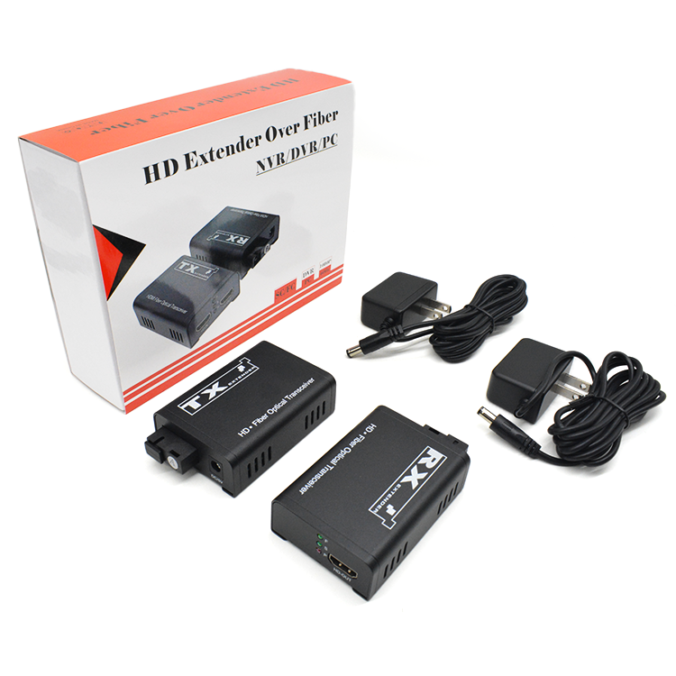 【M-HF300】Extensor de fibra HD con salida de bucle KVM de 3KM
